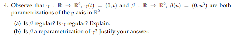 4. Observe that q : 1e } a2, t) 2 {at} and a : R