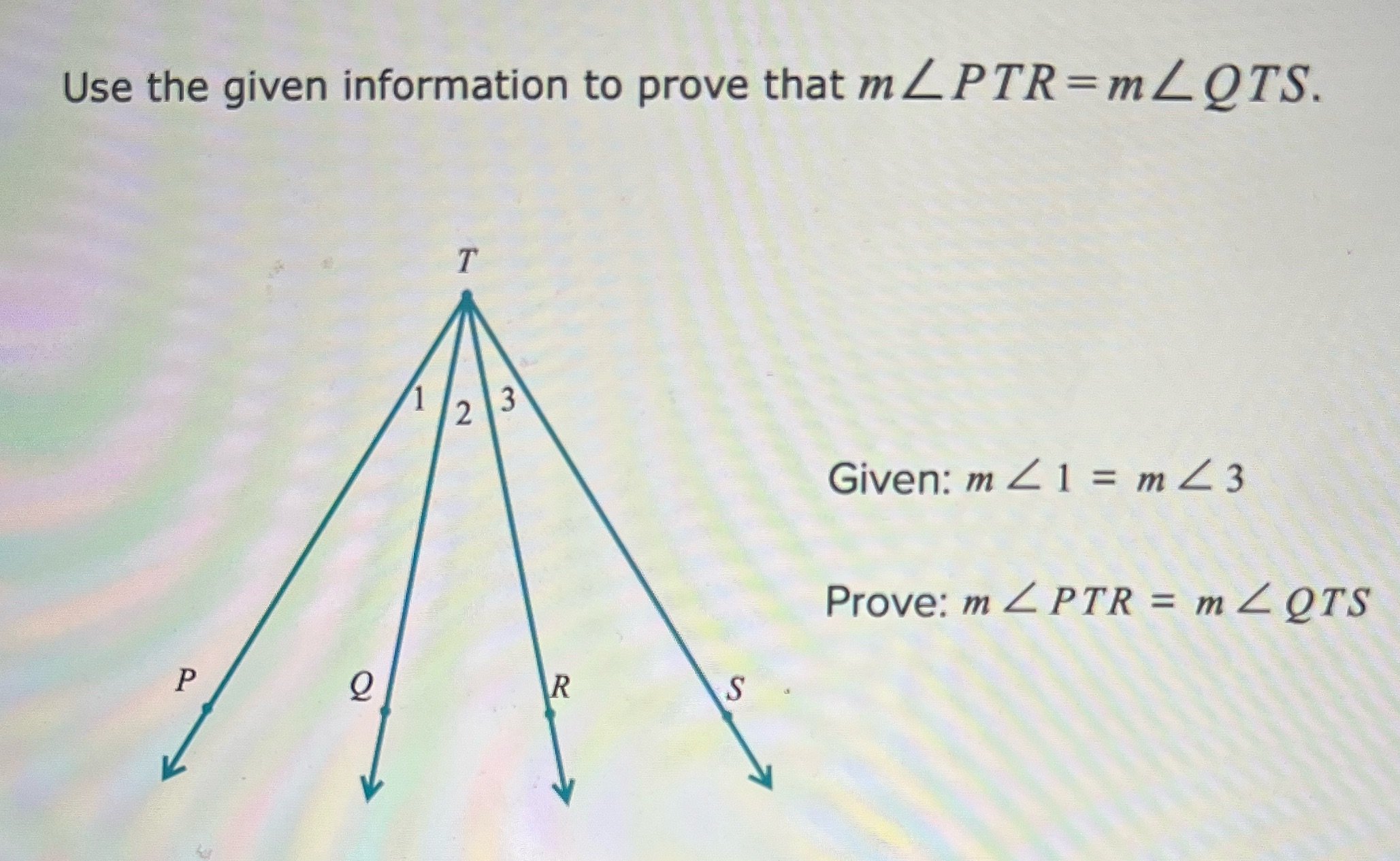 Use the given information to prove that m LPTR =