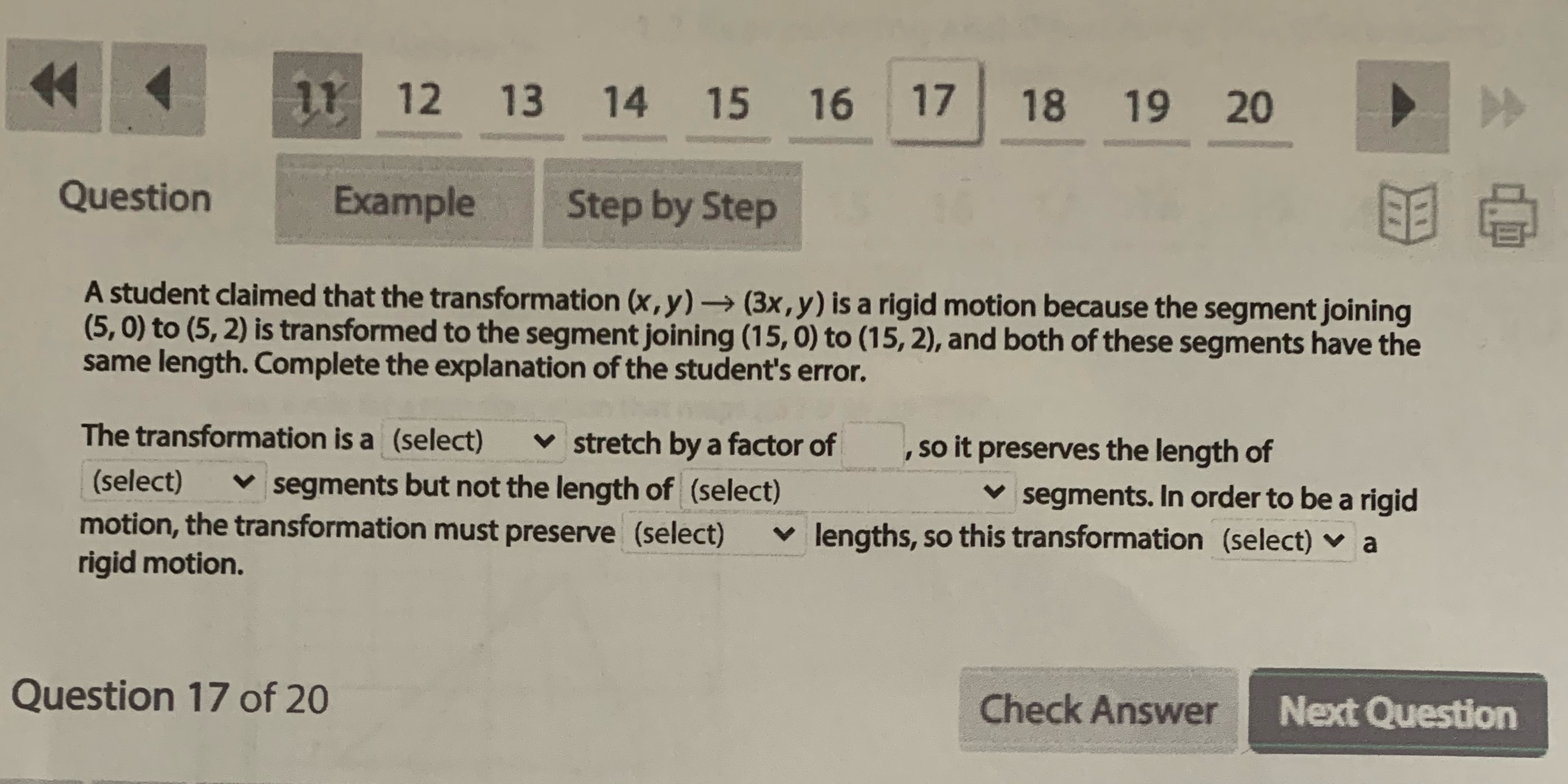 17 12 13 14 15 16 17 18 19 20 Question Example