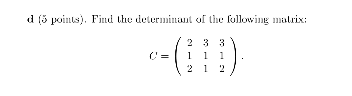 Problem 5 (20 points) Consider the following