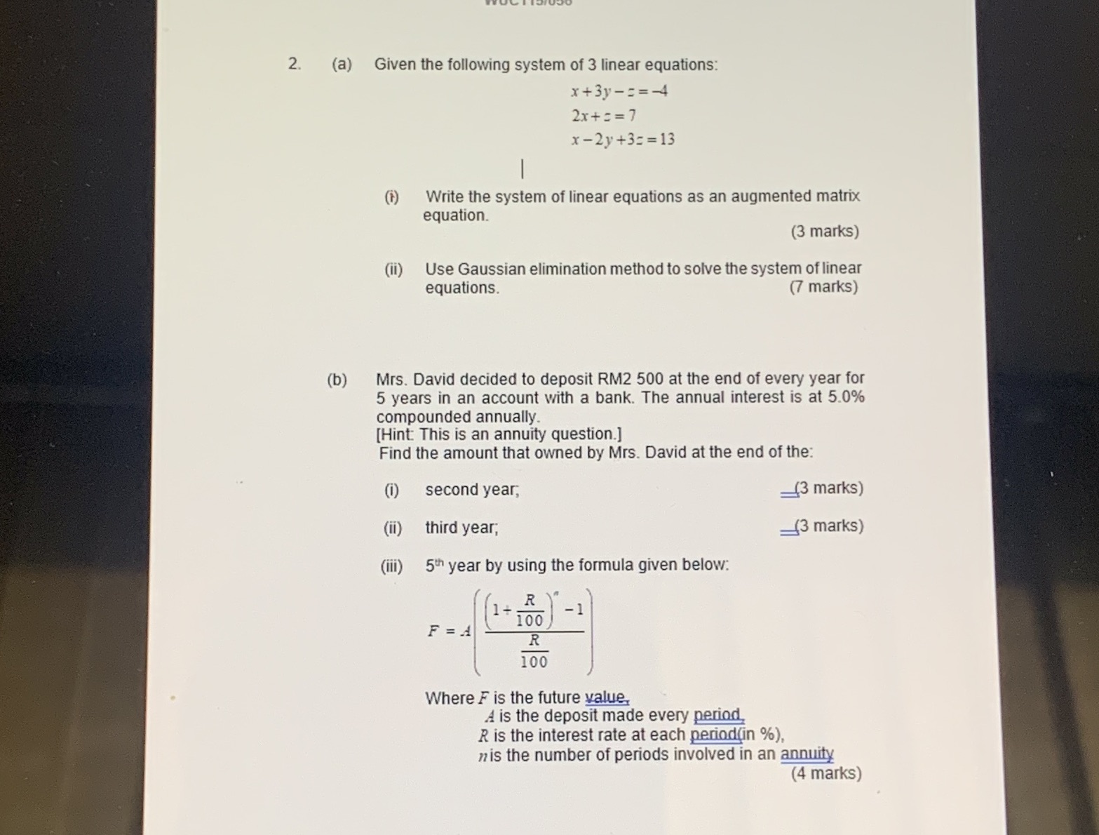 Need assistance 2. (a) Given the following system