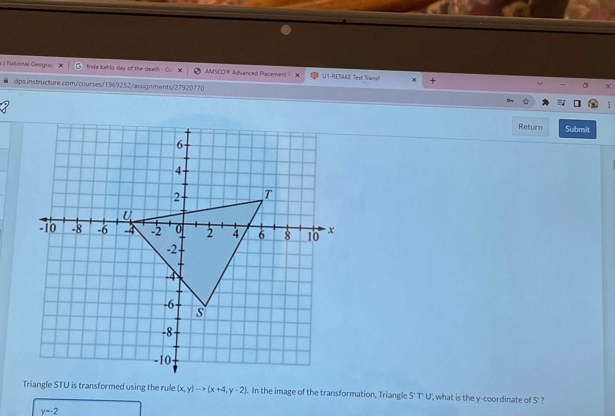 What is the y coordinate of s" | National