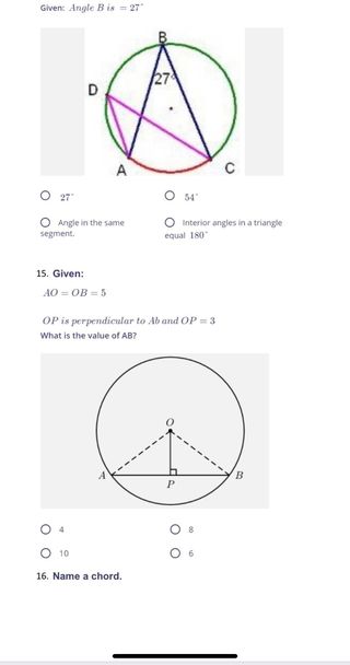 with steps plz Glen: Angle B Is = 27" 27 D A C O