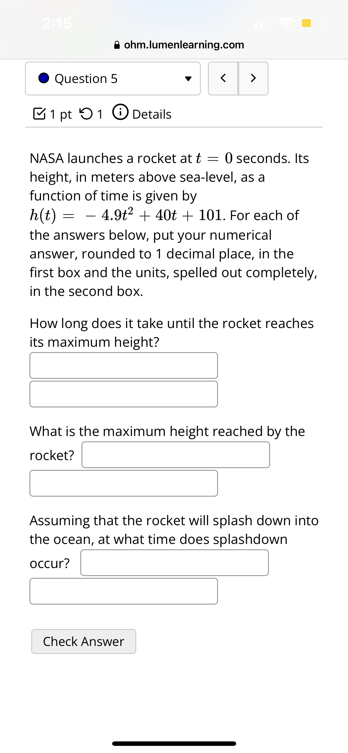 ohm.lumenlearning.com 0 Question 5 v <  style=