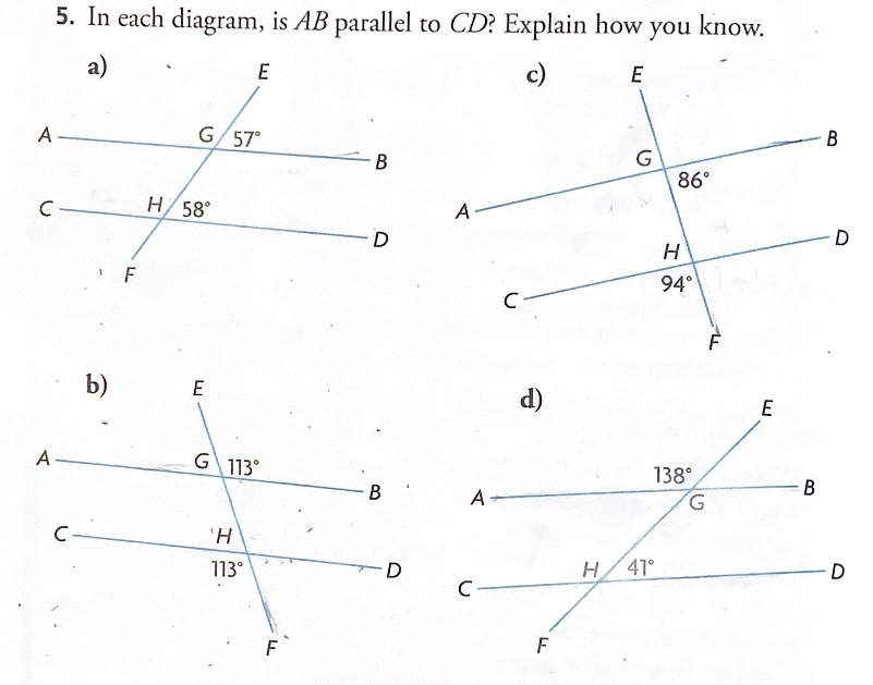 Exploring Parallel Lines I need help with these