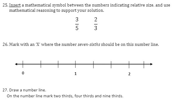 25. Insert a mathematical symbol between the