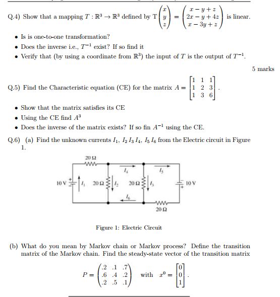 H Q.4) Show that a mapping 7 : R3 - style=