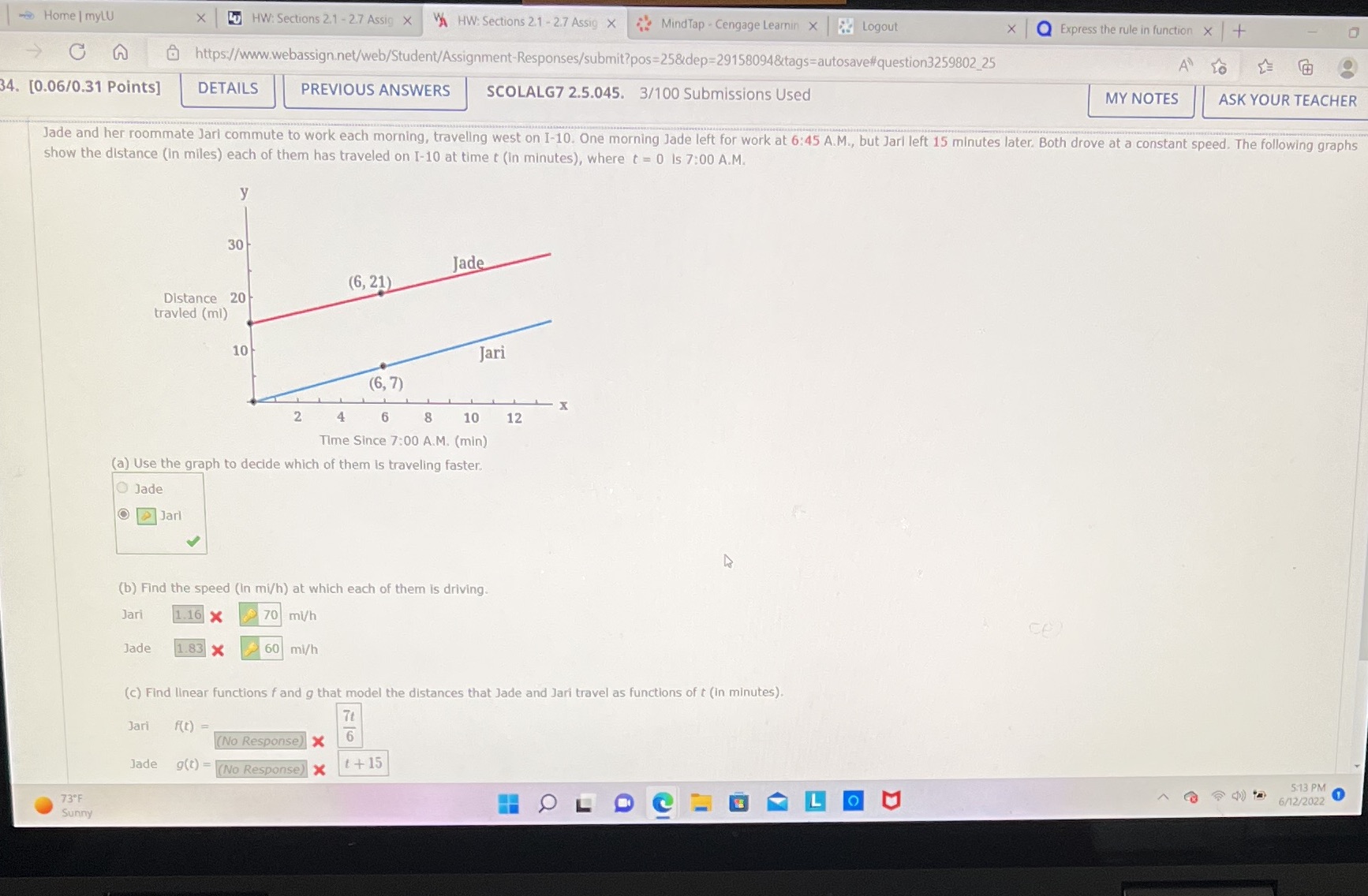 Home | myLU X L HW: Sections 2.1 - 2.7 Assig X VA