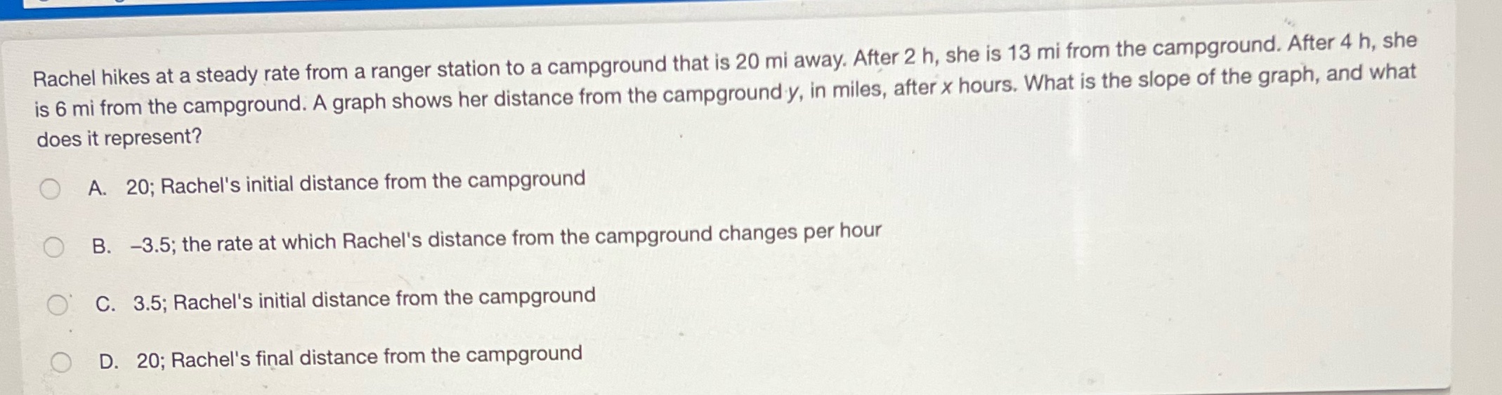 Rachel hikes at a steady rate from a ranger