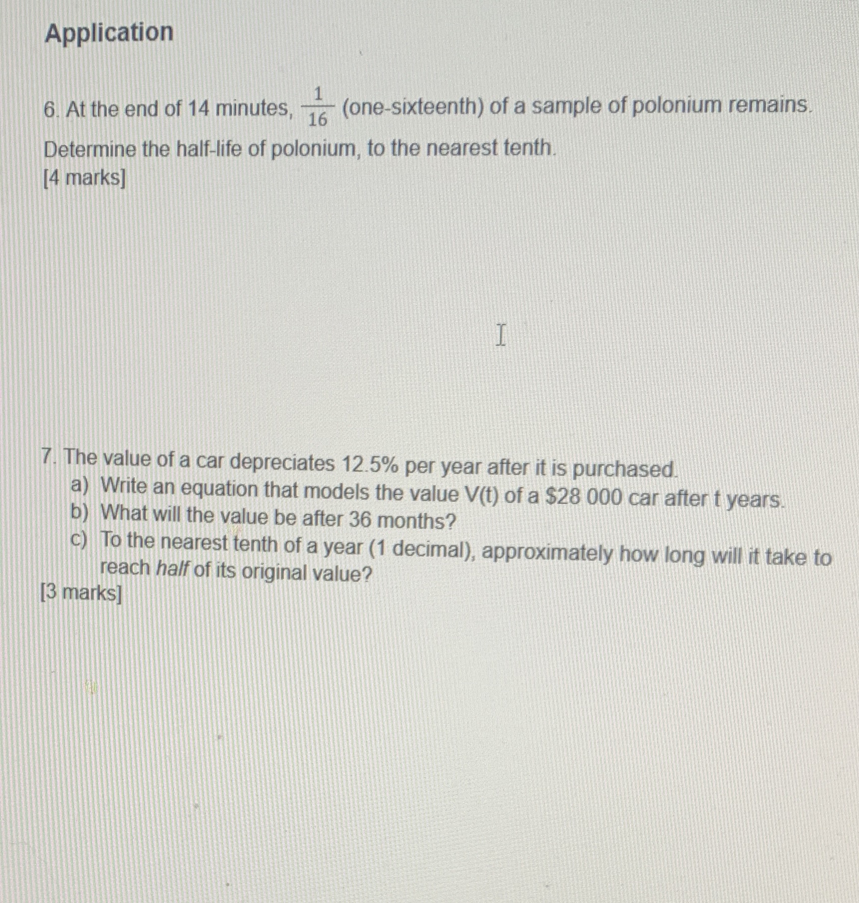 Please answer ASAP Application 6. At the end of