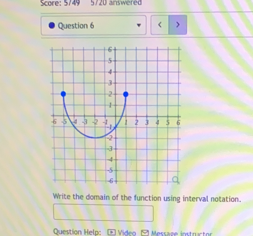 Score: 5/49 5/20 answered . Question 6 <  style=