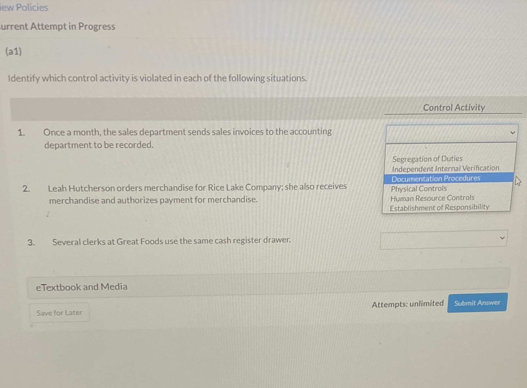 ew Policies urrent Attempt in Progress (a1)