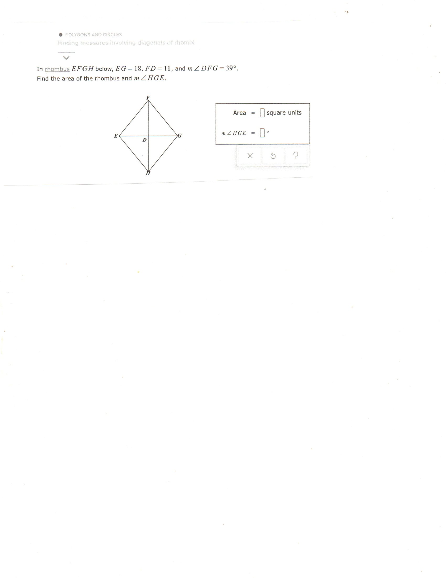 Please show the work. . POLYGONS AND CIRCLES