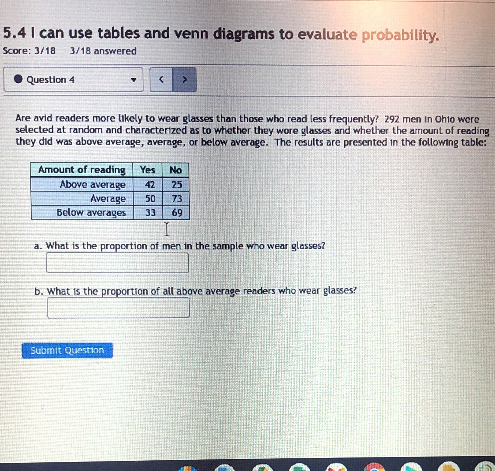 5.4 I can use tables and venn diagrams to