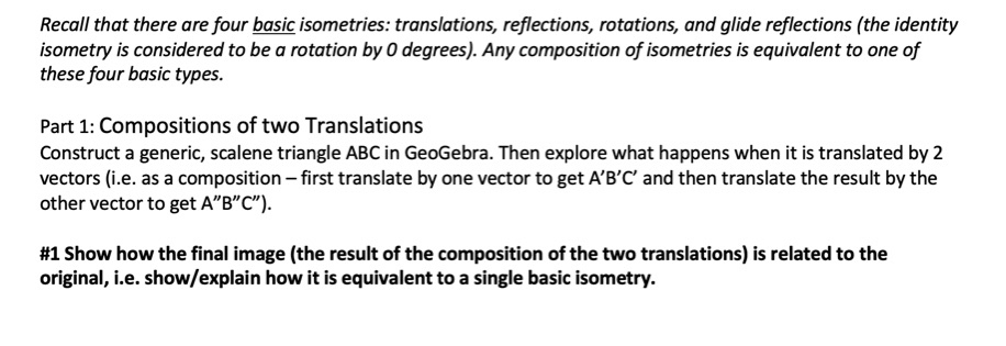 College Geometry Please use: