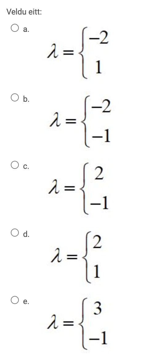 13. Find the eigenvalues ??of the array \f\f\f