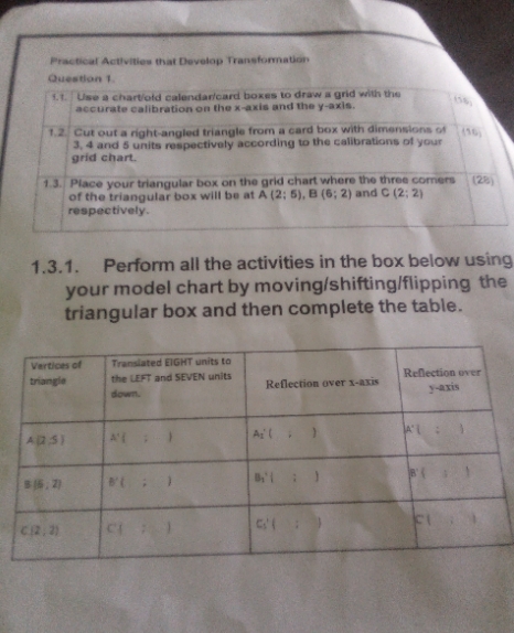 I need answers Practical Activities that Develop