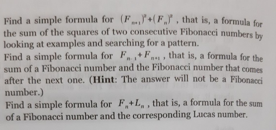 Find a simple formula for (F., )+(F,,) , that is,