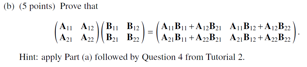 3. Let A1 be an m X 3 matrix, A2 be an m X (n 5)
