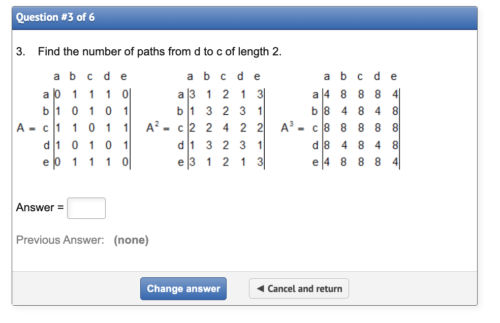 Section 5.4 quiz - Matrix Representations of