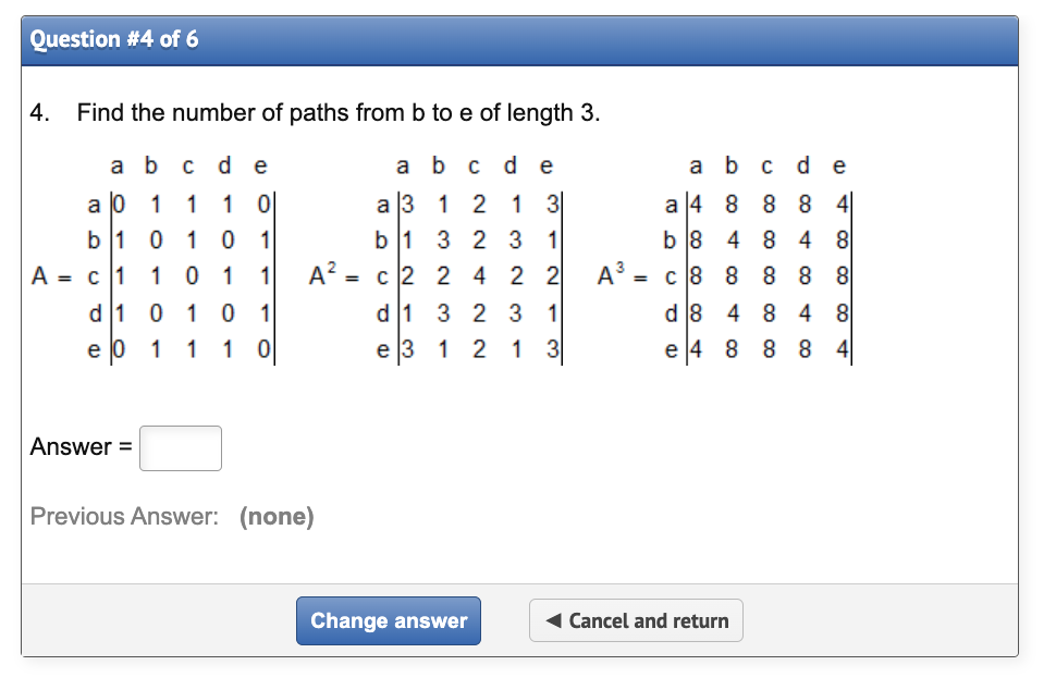 Section 5.4 quiz - Matrix Representations of
