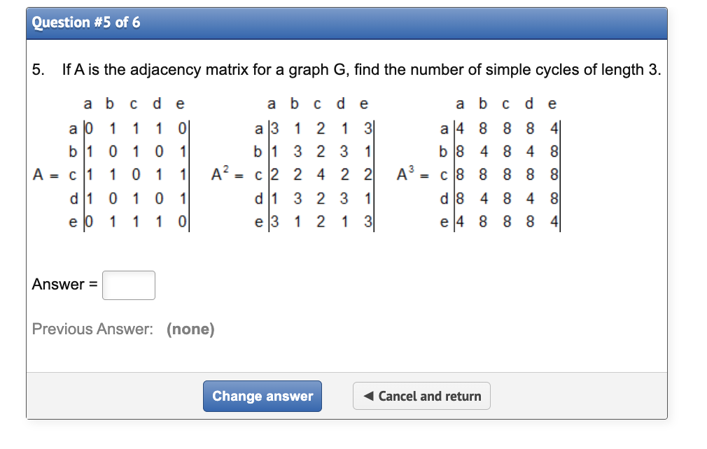 Section 5.4 quiz - Matrix Representations of