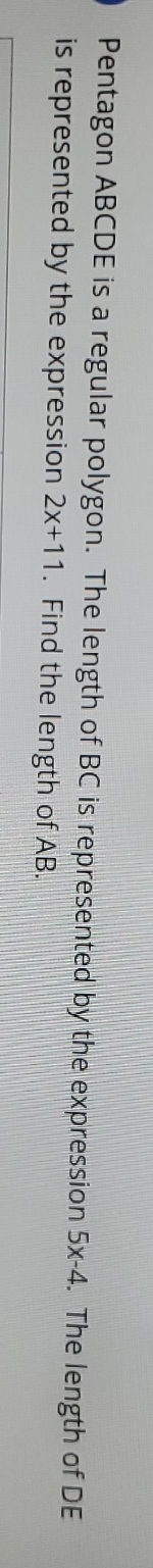 #24 please help Pentagon ABCDE is a regular
