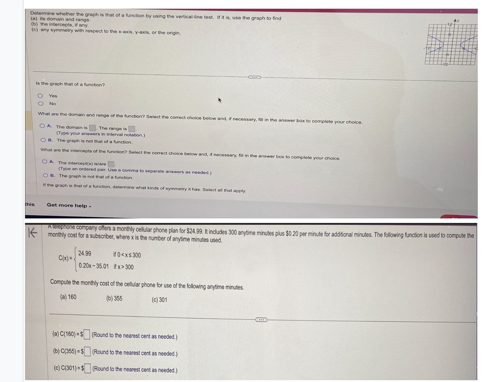 Determine whether the graph is that of a function