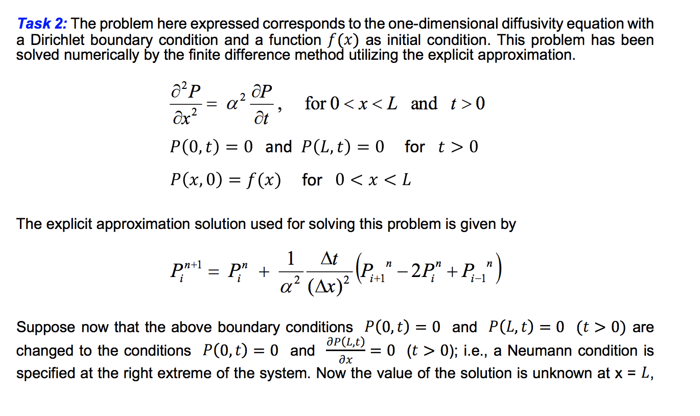 Task 2: The problem here expressed corresponds to