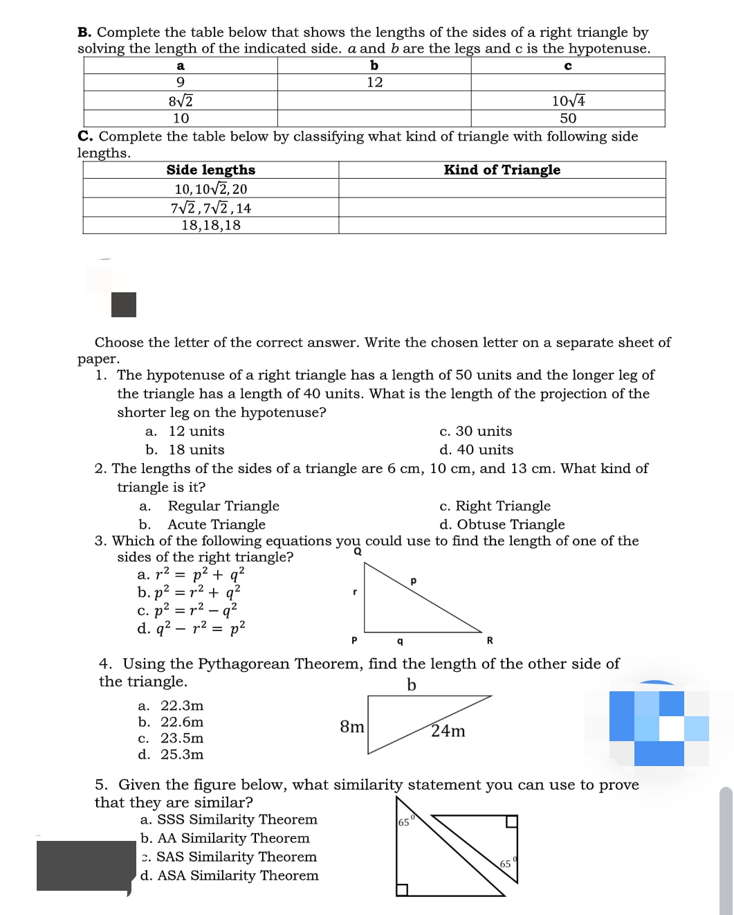 Please help me with this question Choose the