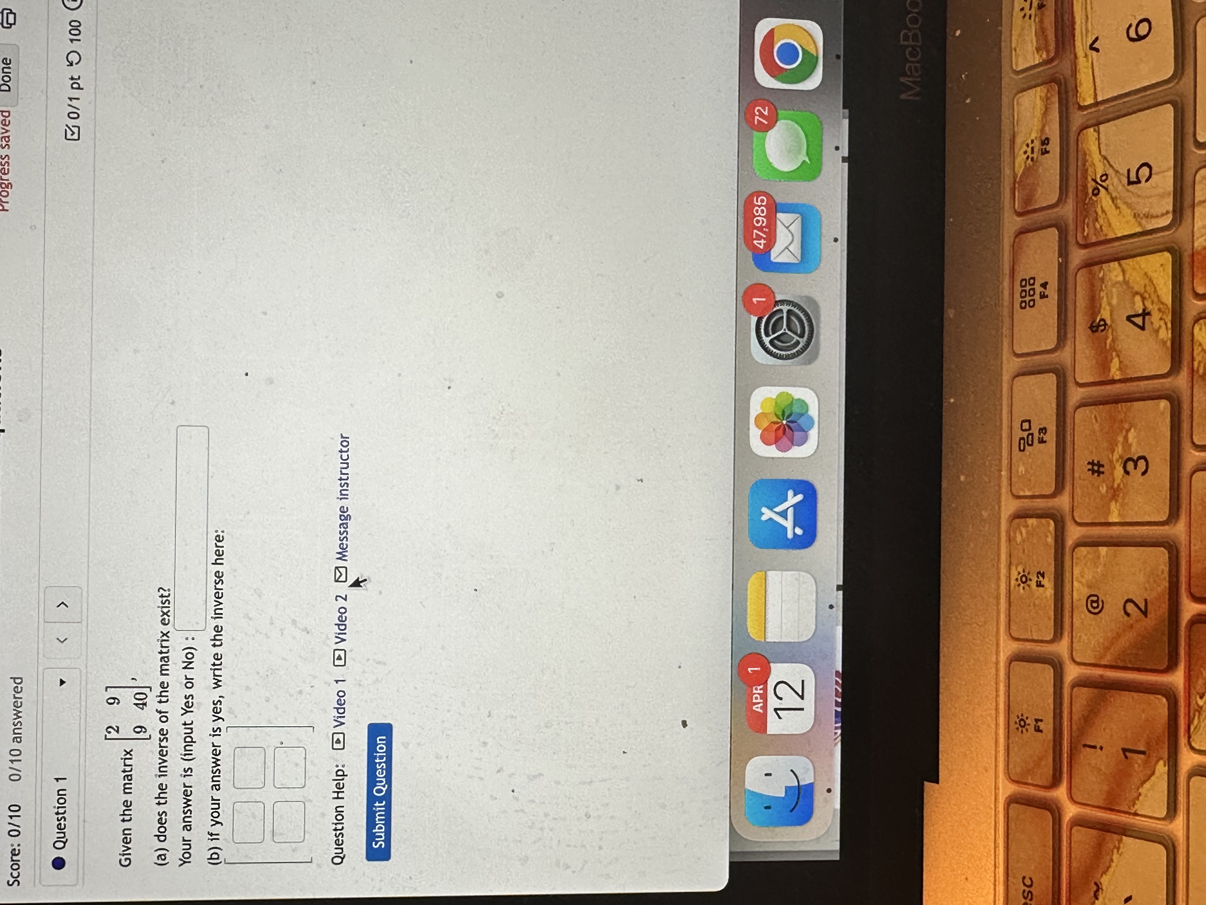 Progress saved D Score: 0/10 0/10 answered