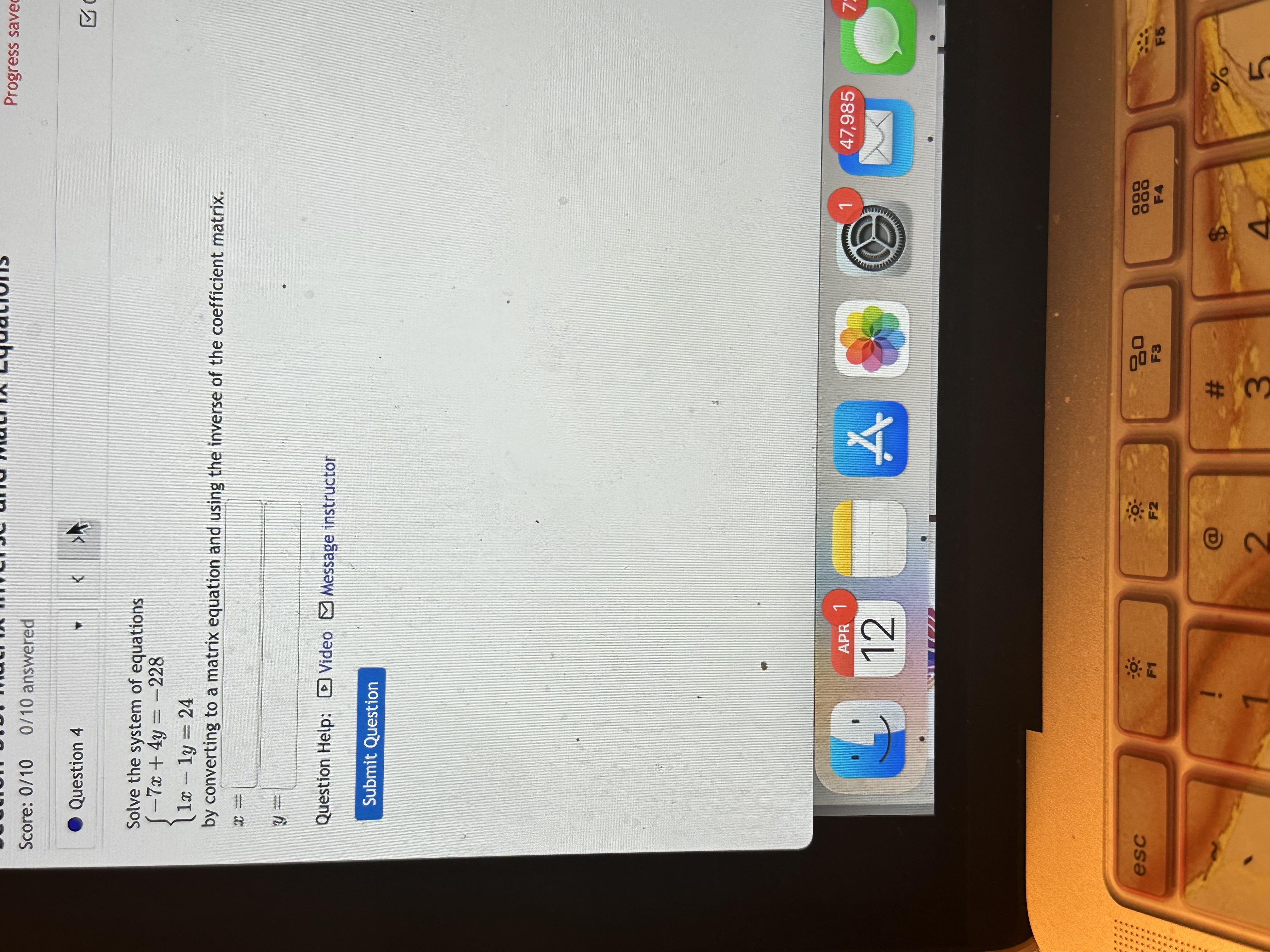 Progress saved D Score: 0/10 0/10 answered