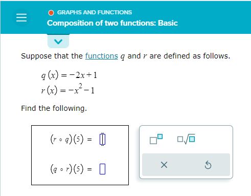 module is graphs and functions, topic is