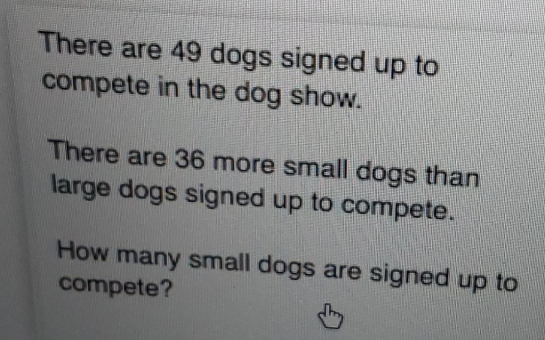 Help me solve this problem There are 49 dogs