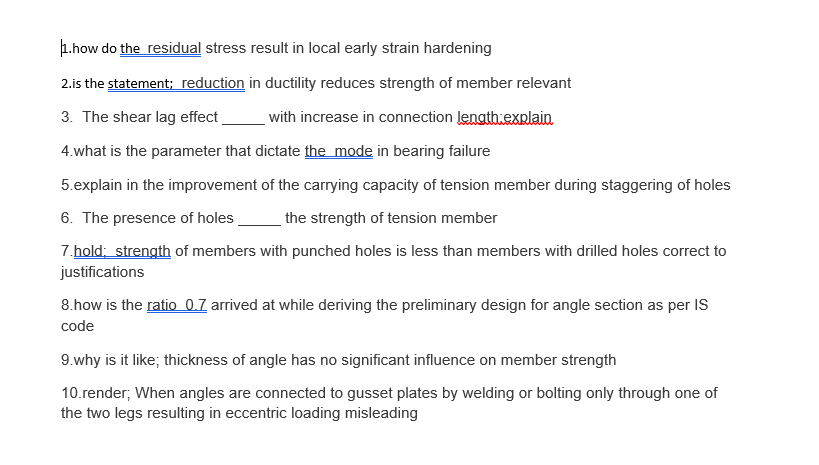 tLhow do the residual stress result in local