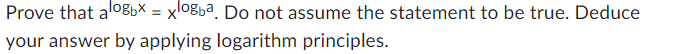Prove that al08b* = x108ba. Do not assume the