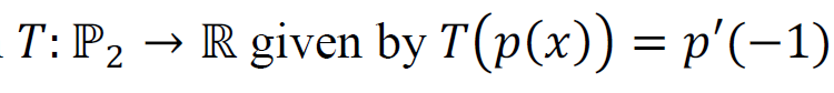 Consider the linear transformation T: P, - R