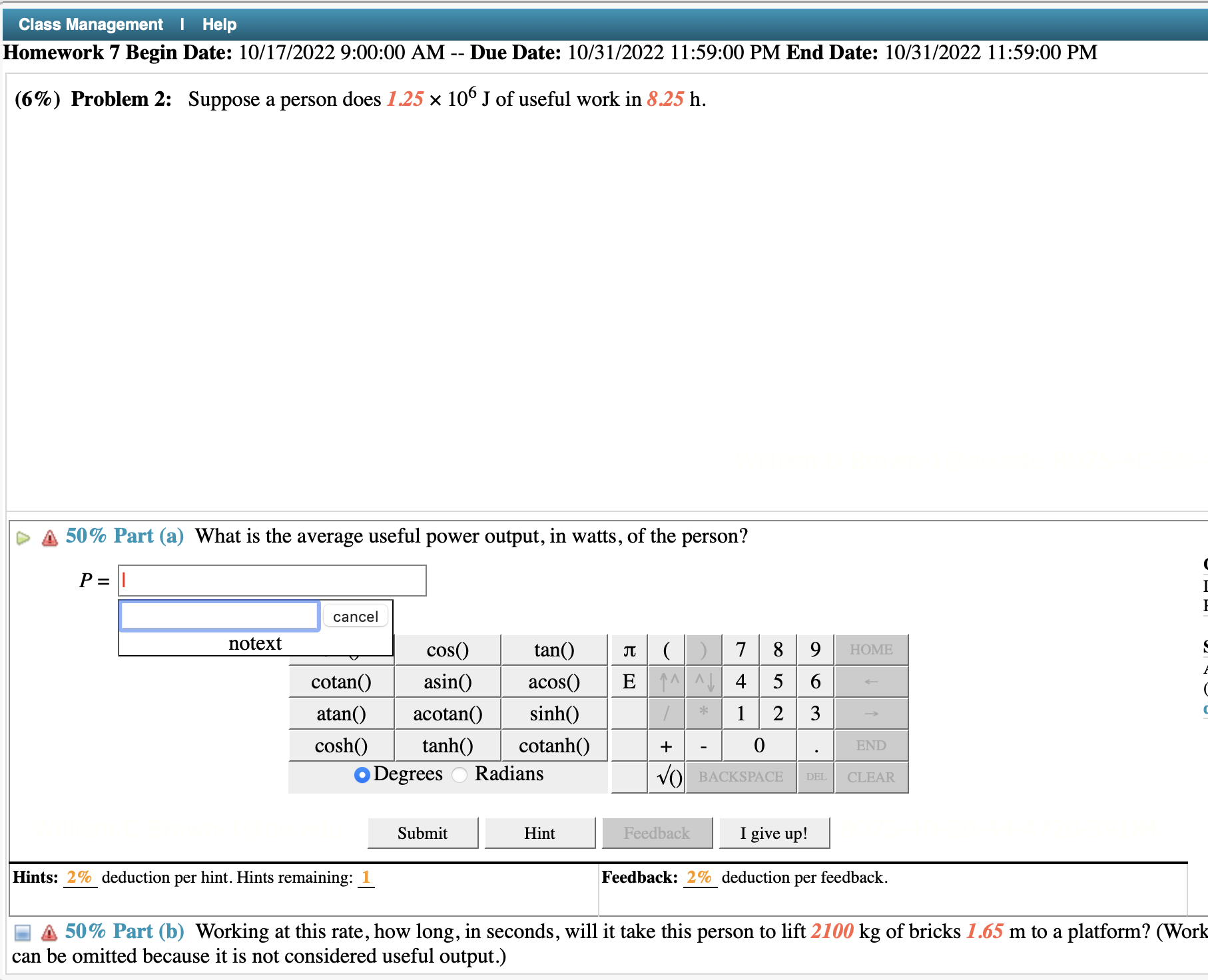 Class Management | Help Homework 7 Begin Date: