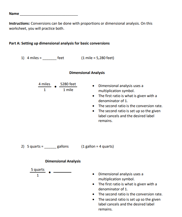 Instructions: Conversions can be done with