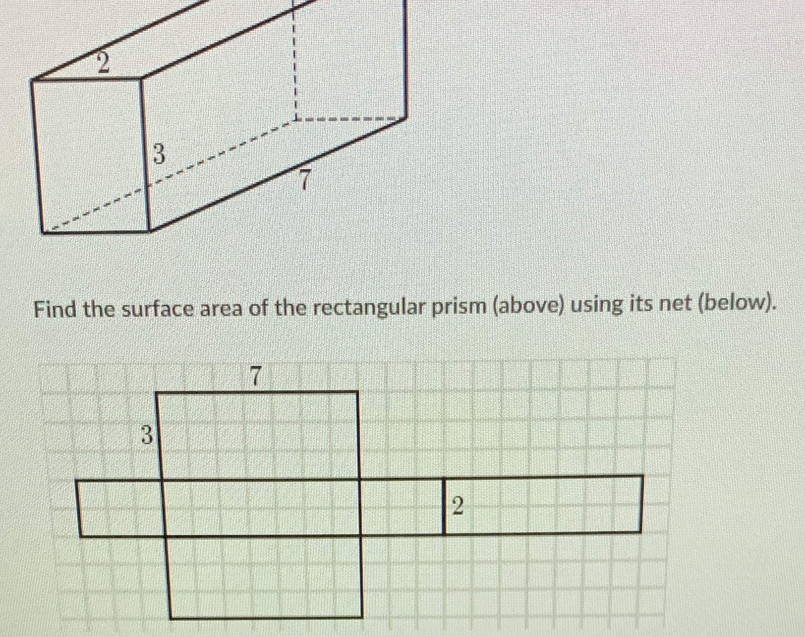 CO Find the surface area of the rectangular prism