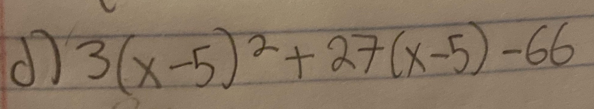 How do I factor this question? 1 3(X-5)