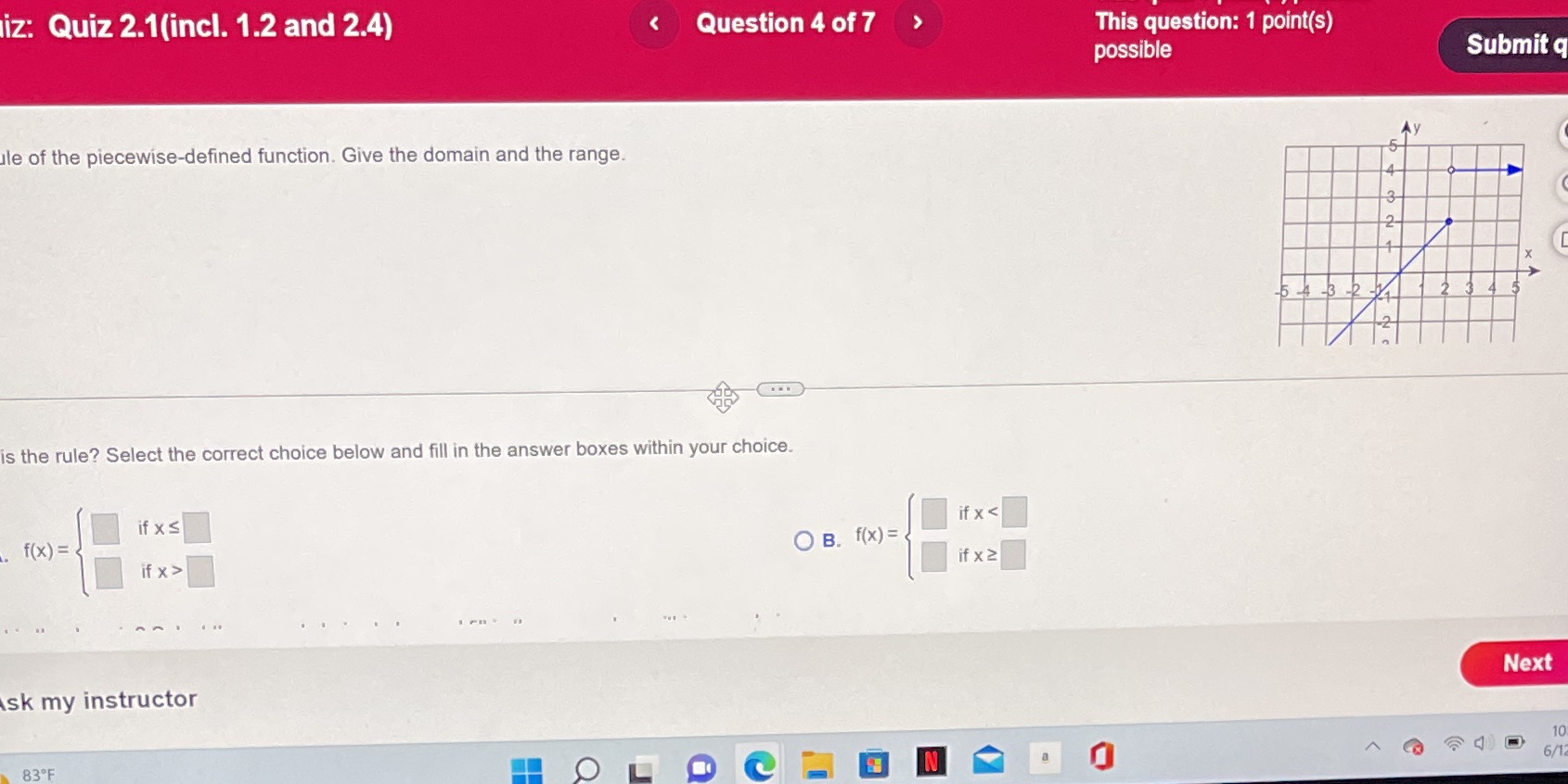 iz: Quiz 2.1(incl. 1.2 and 2.4) < Question 4 of 7
