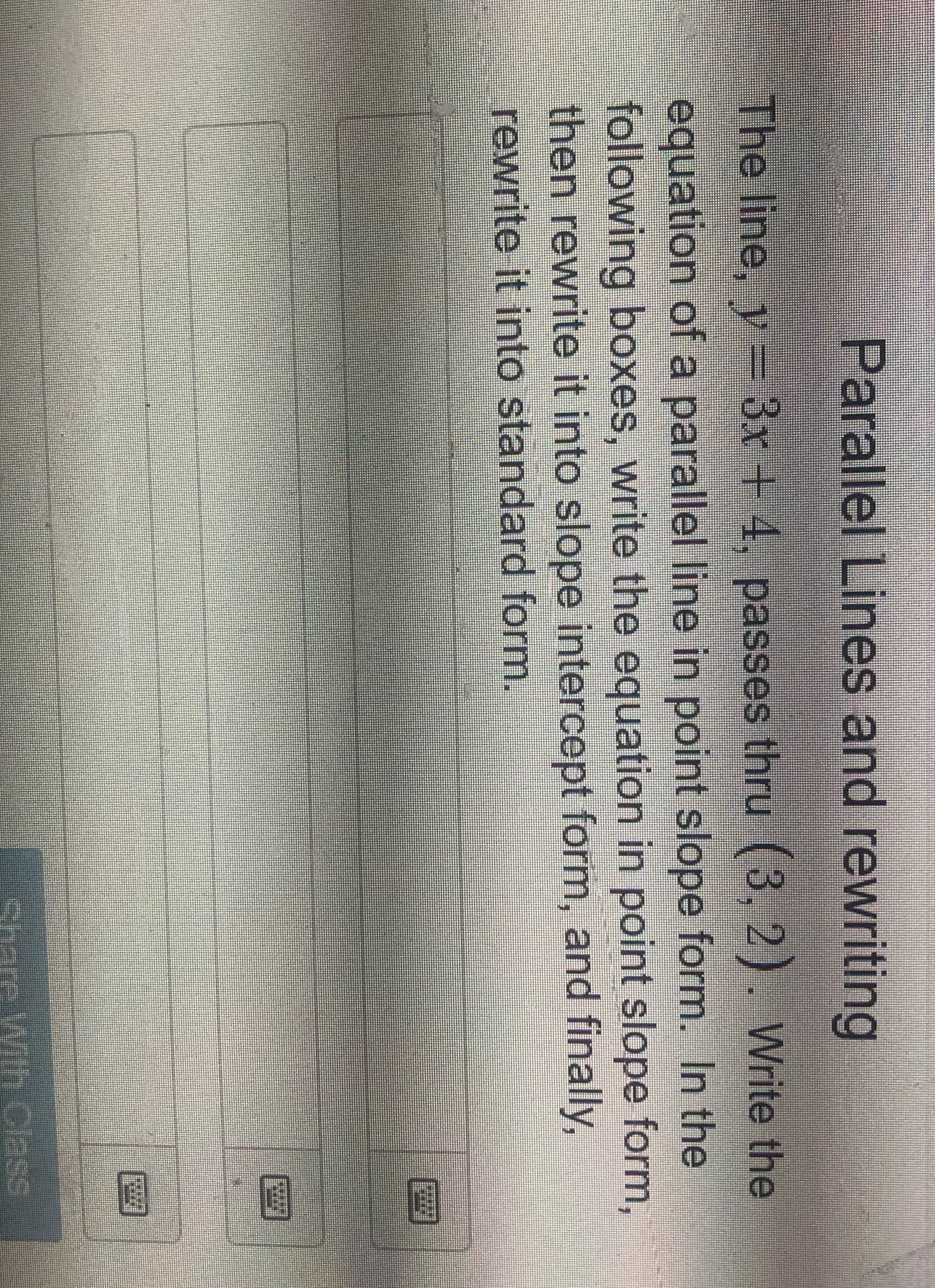 Can you help Parallel Lines and rewriting The