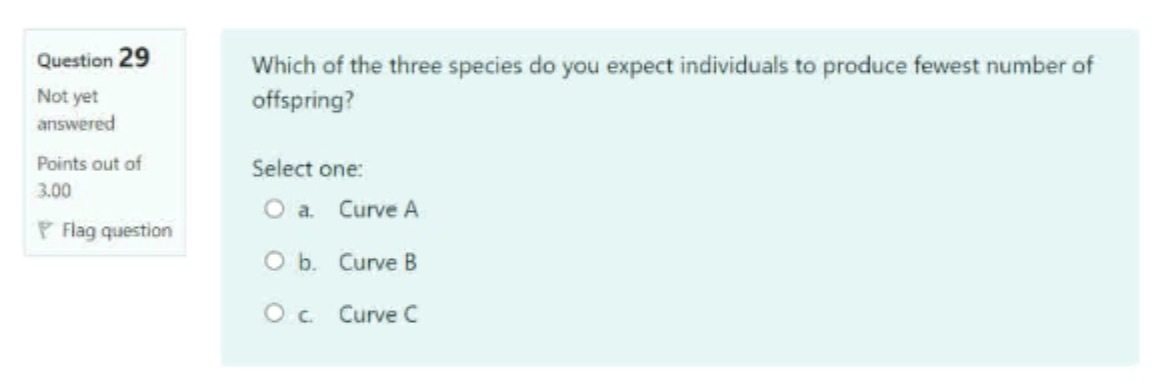 Question 29 Which of the three species do you