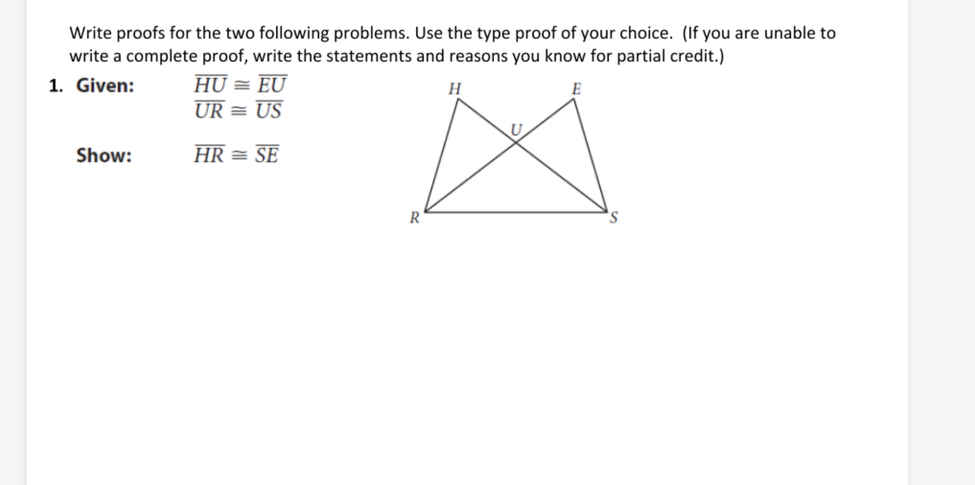 Part A: In Problems 1-9 use the given information