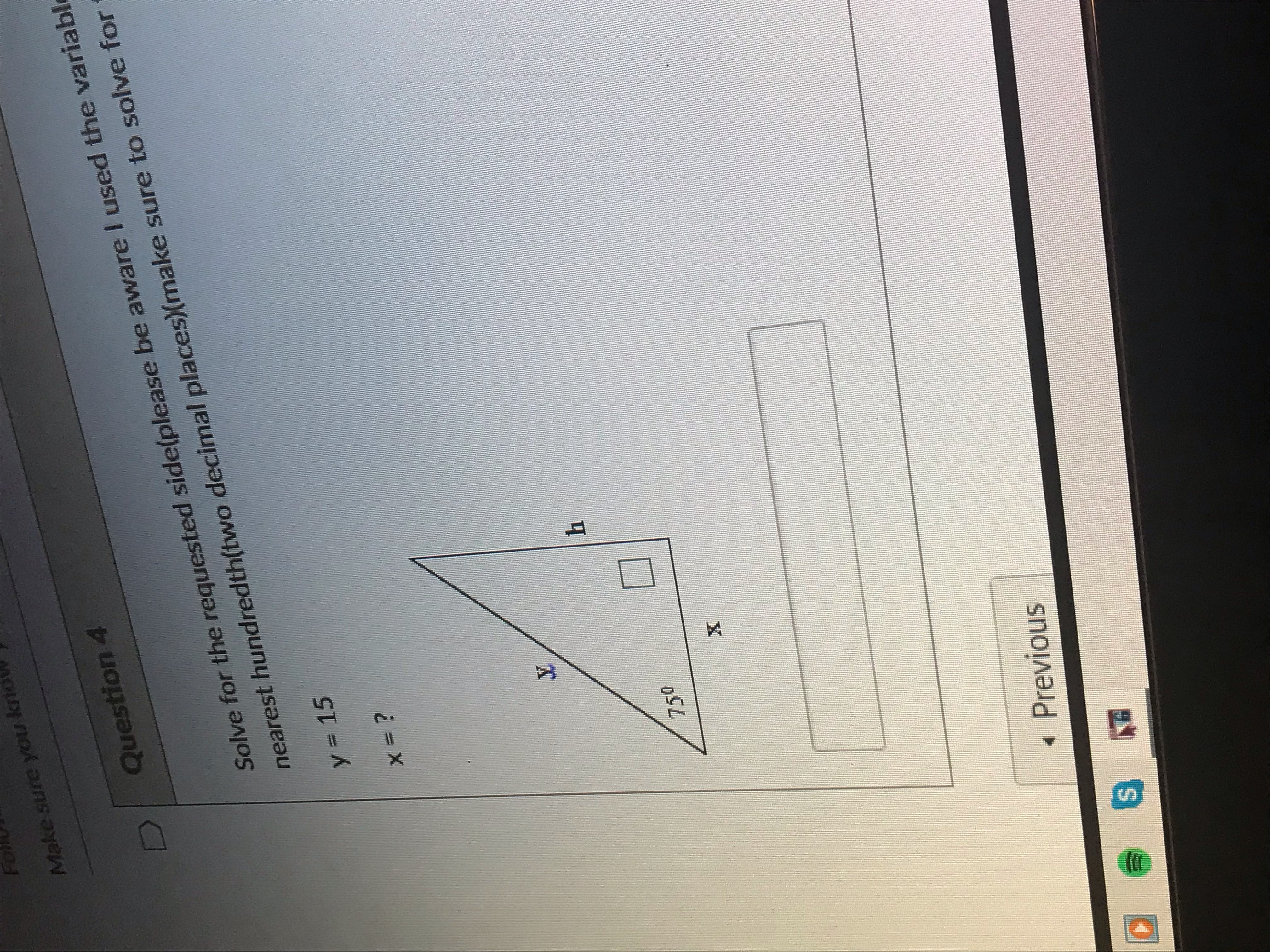 QUESTION 4 Make sure you know D Question 4 Solve