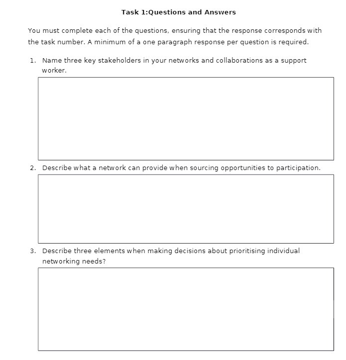 Task 1:Questionns and Answers You must complete
