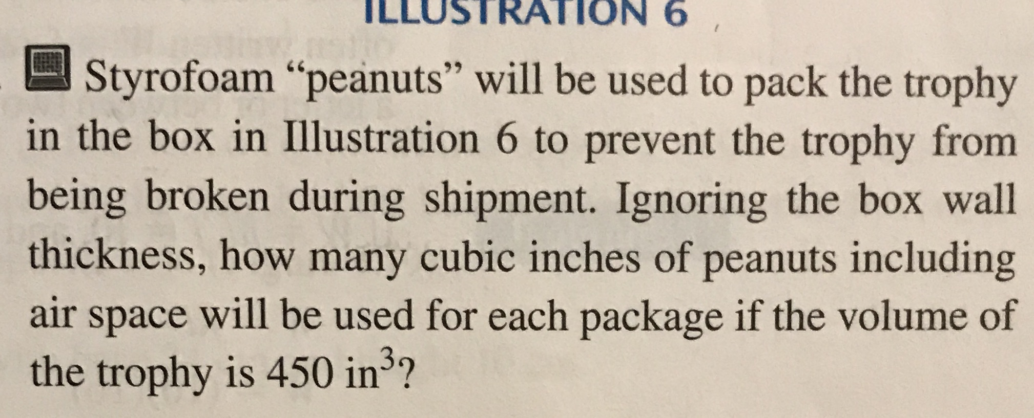 ILLUSTRATION 6 Styrofoam "peanuts" will be used