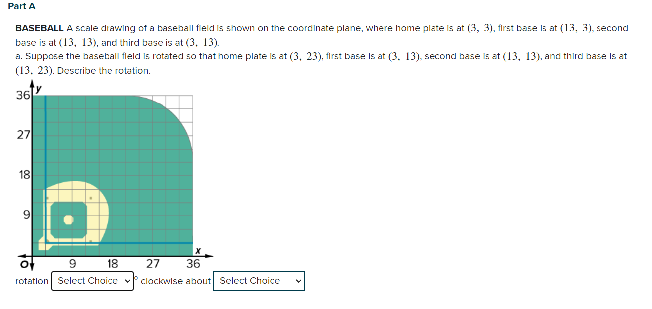 Part A BASEBALL A scale drawing of a baseball