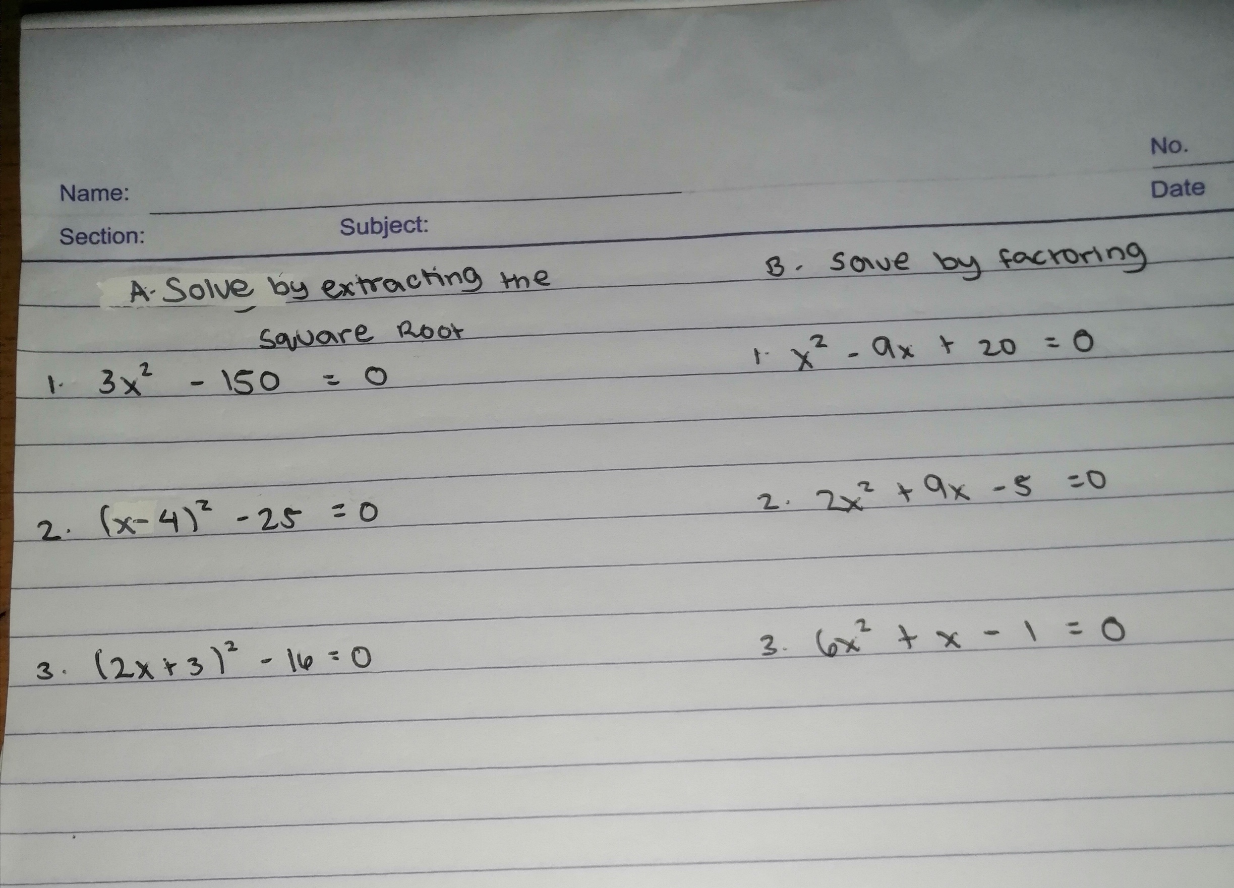 Please see the attachment thank you Name: No.